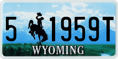 WY license plate 51959T