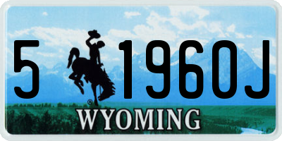 WY license plate 51960J