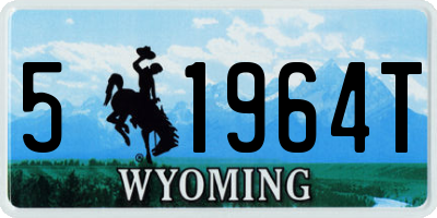 WY license plate 51964T