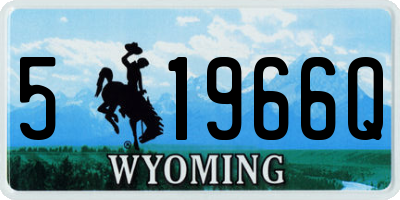 WY license plate 51966Q
