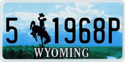 WY license plate 51968P