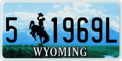 WY license plate 51969L