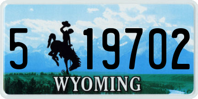 WY license plate 519702