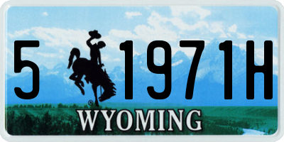 WY license plate 51971H