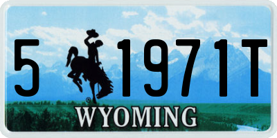 WY license plate 51971T