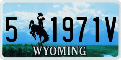 WY license plate 51971V