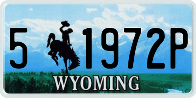 WY license plate 51972P