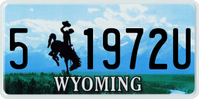 WY license plate 51972U