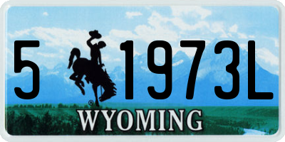 WY license plate 51973L
