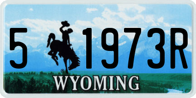 WY license plate 51973R
