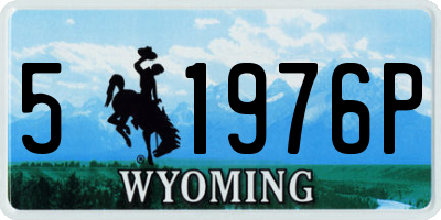 WY license plate 51976P
