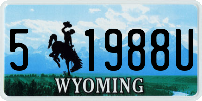WY license plate 51988U