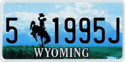 WY license plate 51995J