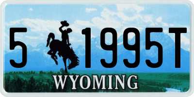 WY license plate 51995T