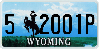 WY license plate 52001P