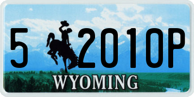 WY license plate 52010P