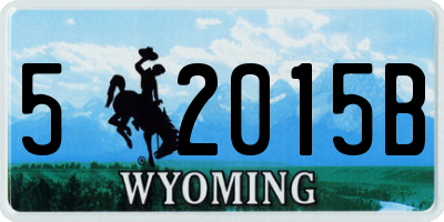 WY license plate 52015B