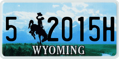 WY license plate 52015H