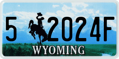 WY license plate 52024F