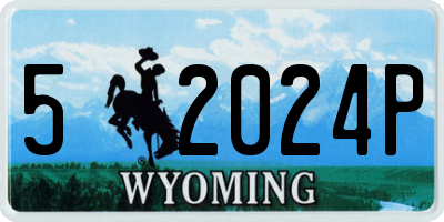 WY license plate 52024P