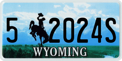 WY license plate 52024S