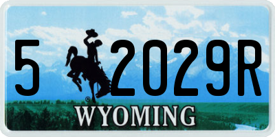 WY license plate 52029R
