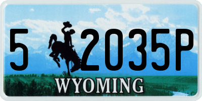 WY license plate 52035P