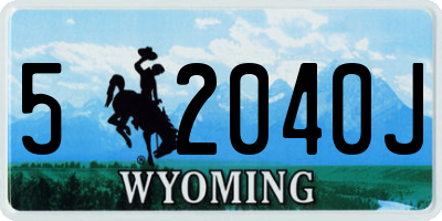 WY license plate 52040J