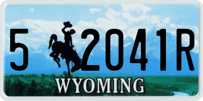 WY license plate 52041R