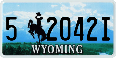 WY license plate 52042I