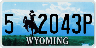 WY license plate 52043P