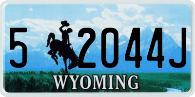 WY license plate 52044J