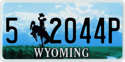 WY license plate 52044P