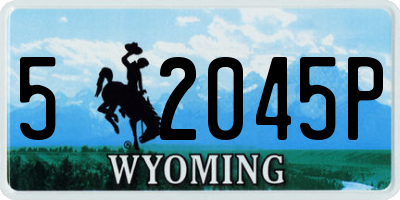 WY license plate 52045P