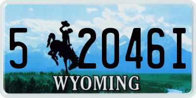 WY license plate 52046I