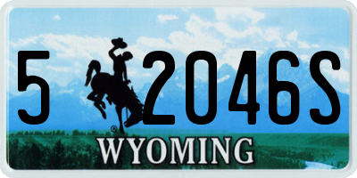 WY license plate 52046S