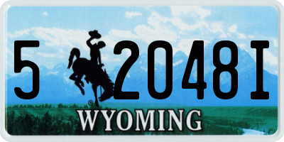 WY license plate 52048I