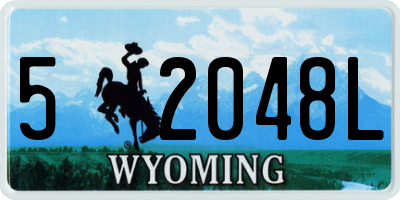 WY license plate 52048L