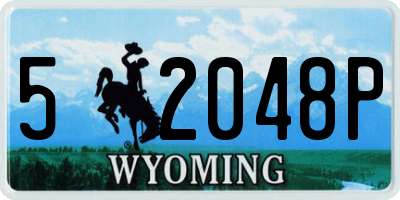 WY license plate 52048P