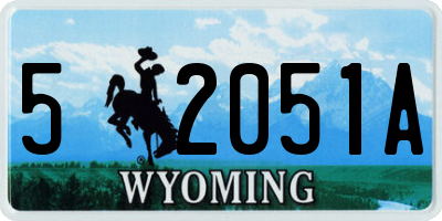 WY license plate 52051A