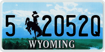 WY license plate 52052Q