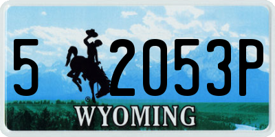 WY license plate 52053P