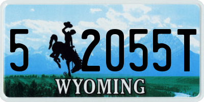 WY license plate 52055T