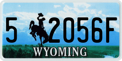 WY license plate 52056F