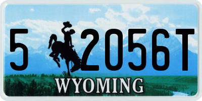 WY license plate 52056T