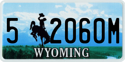 WY license plate 52060M