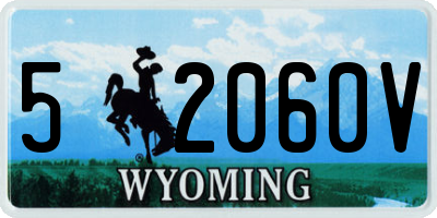 WY license plate 52060V