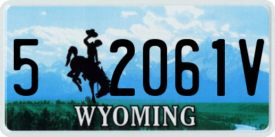 WY license plate 52061V