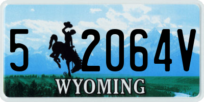 WY license plate 52064V
