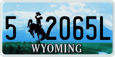 WY license plate 52065L